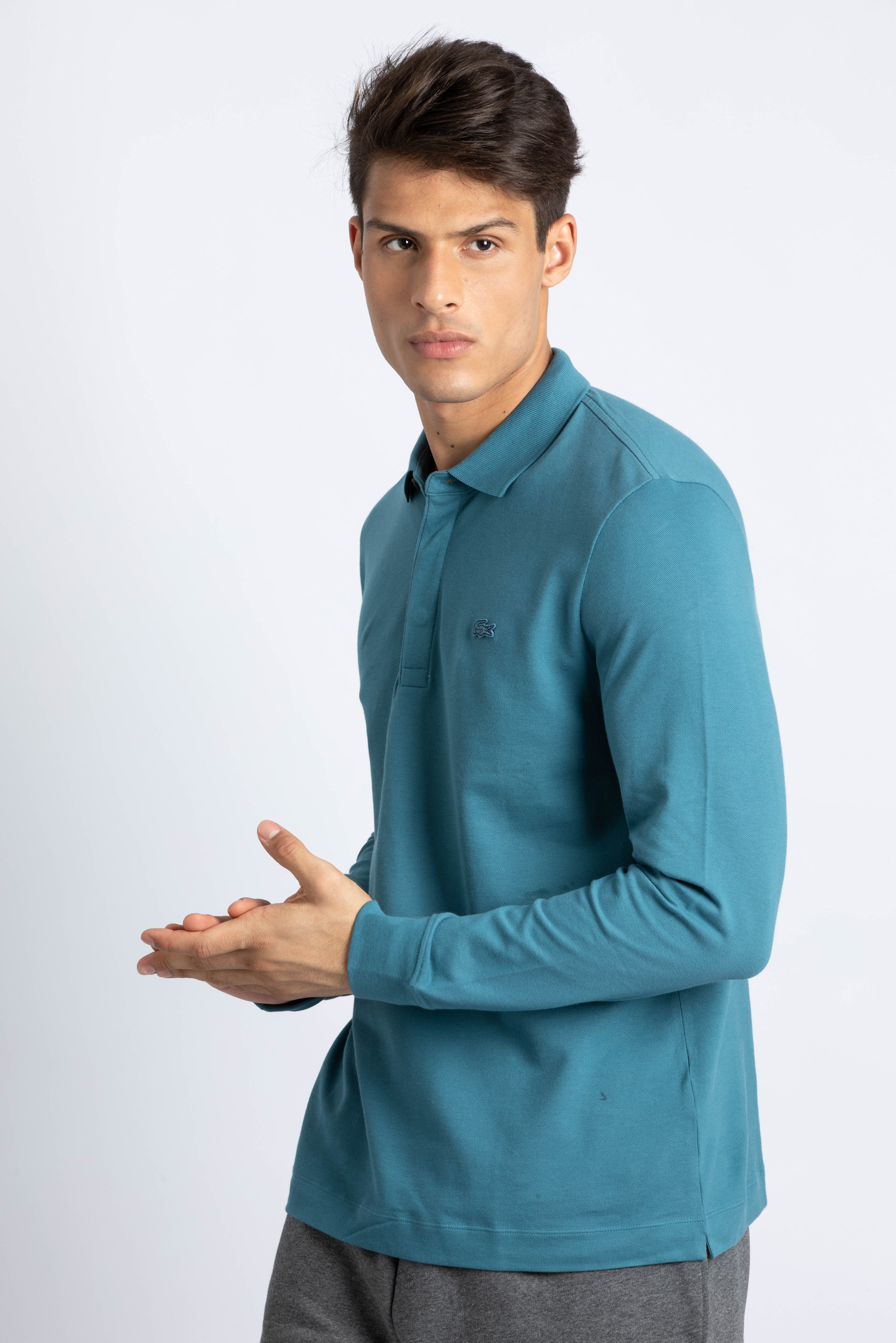 

Classic Fit Stretch Long Sleeve Polo Shirt
