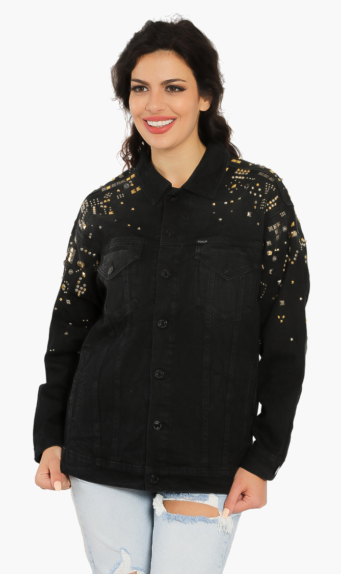 

REPLAY Embellished Denim Jacket