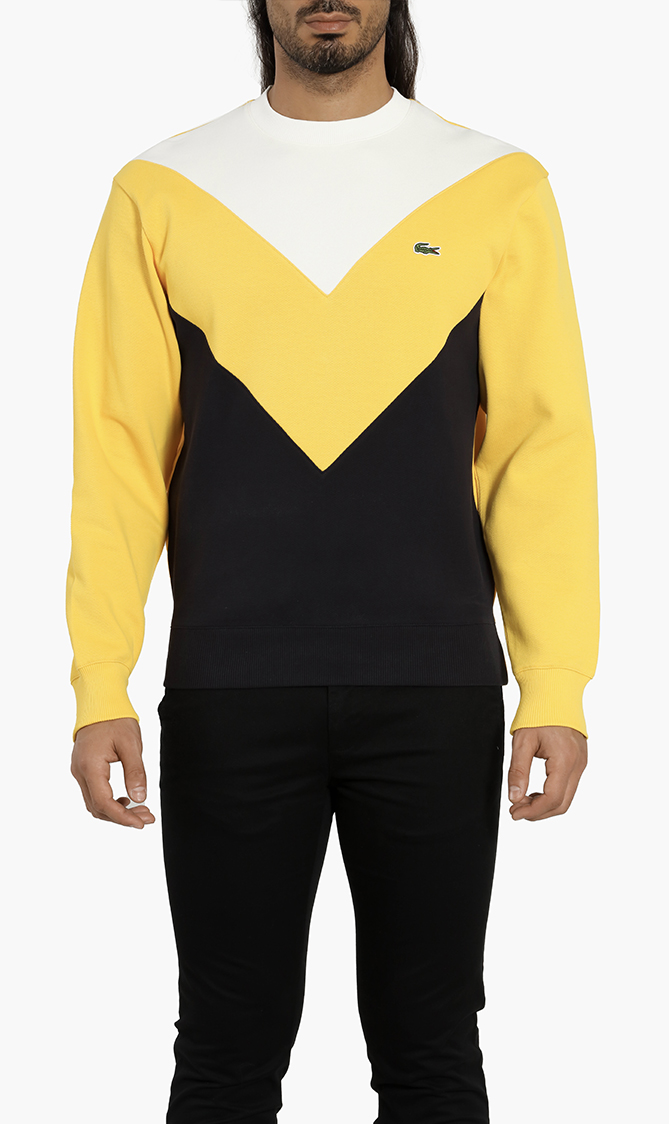 

Lacoste Colorblock Cotton-blend Crew Neck Sweatshirt