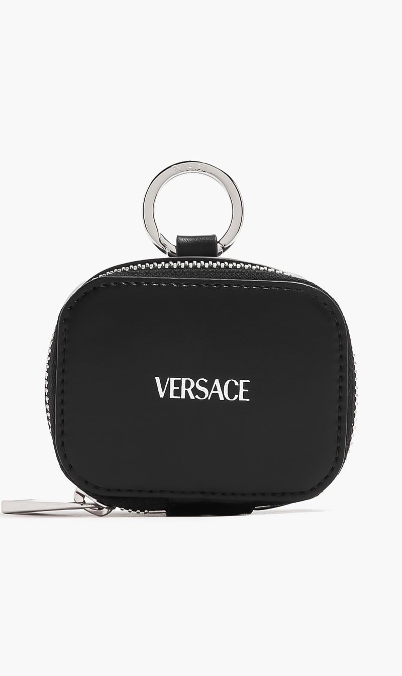 

Versace Black Air Pods Case Calf Leather for Men | The Deal Outlet