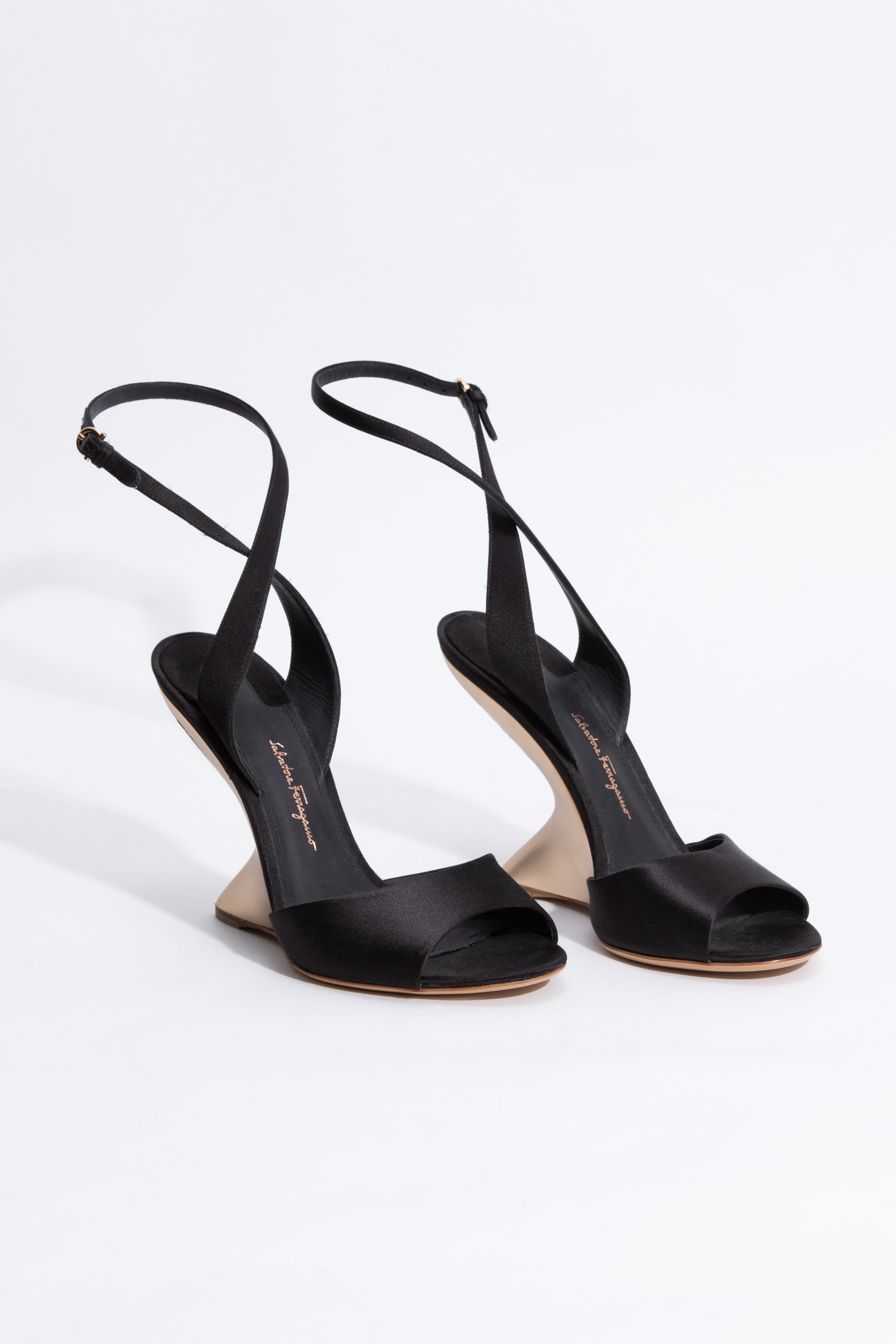 

Salvatore Ferragamo Arsina Curved Wedge Sandals