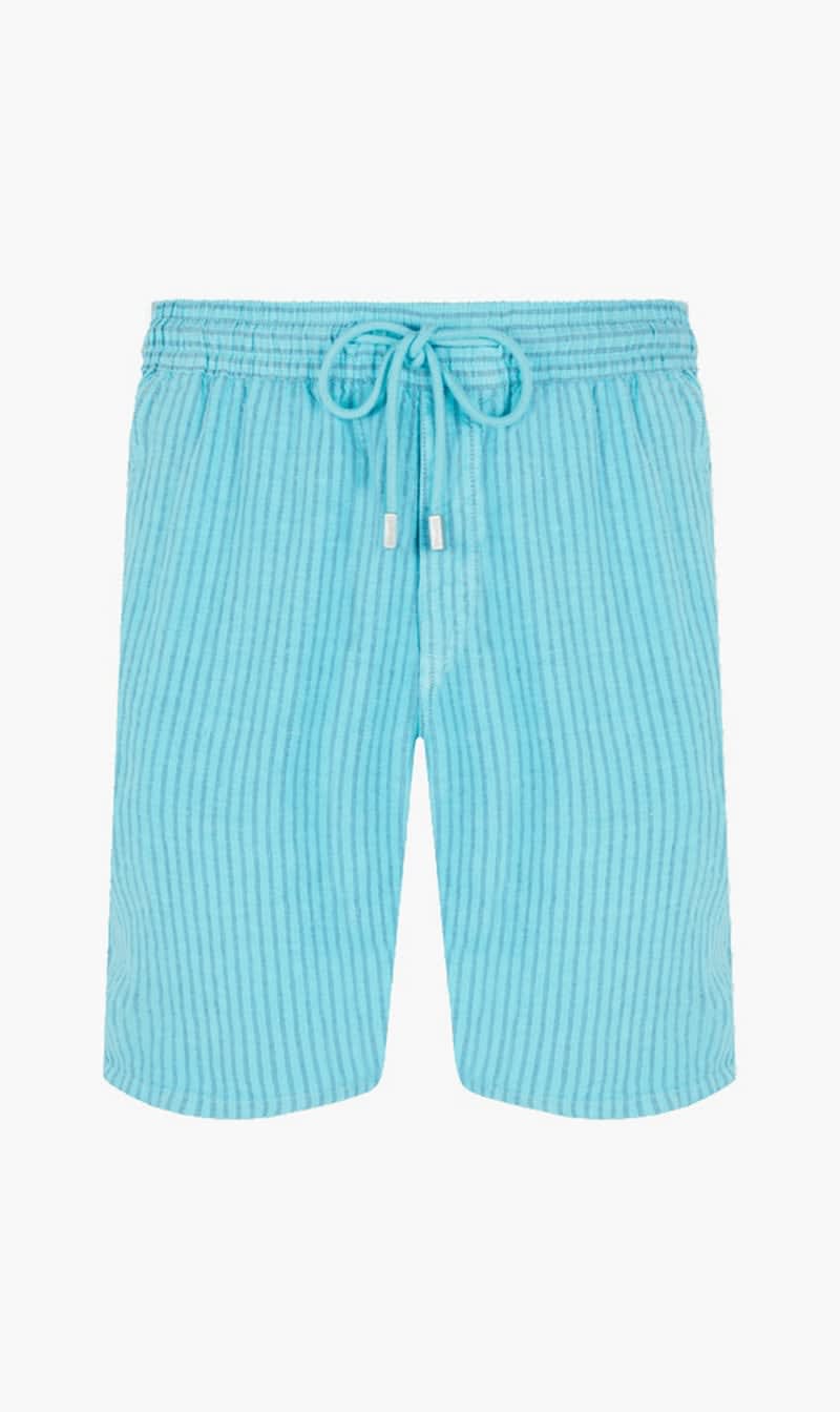 

Vilebrequin Blue Linen Bermuda Shorts for Men | The Deal Outlet