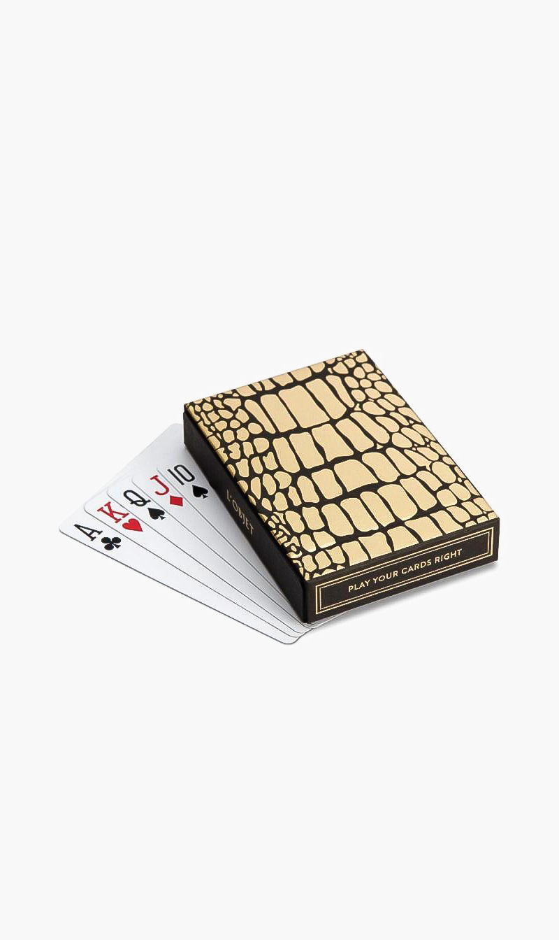 

L'objet Crocodile Box With Playing Cards - 2 Decks