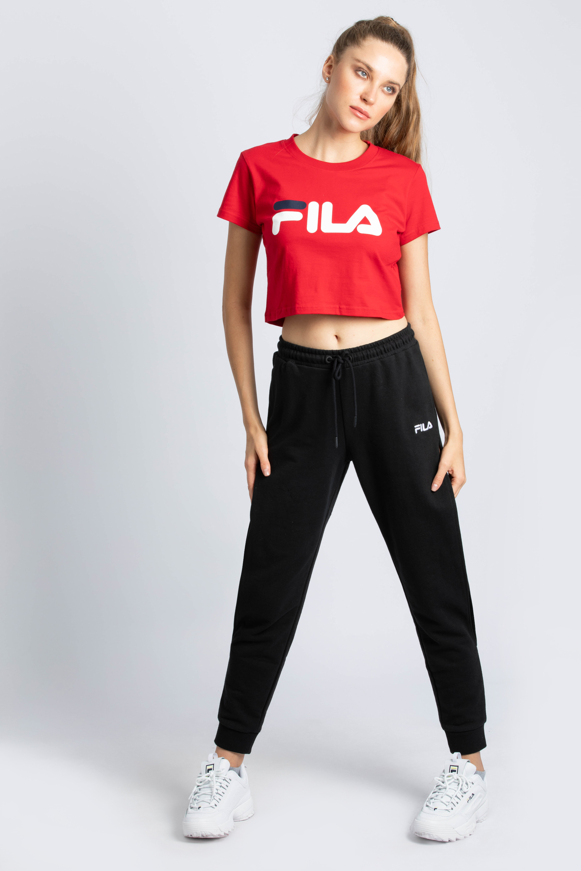 

Eden Solid Crop Top, Red