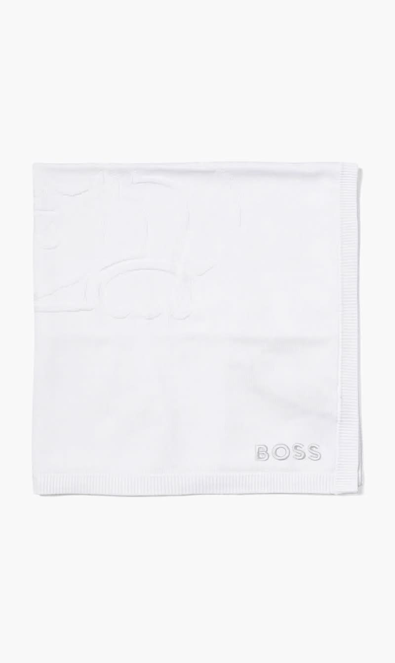 

Boss White Knit Cotton Blanket | The Deal Outlet