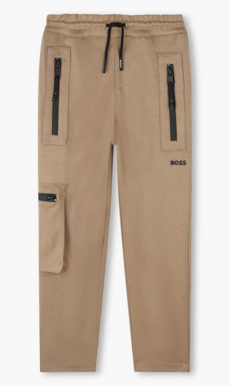 

Hugo Boss Grey Logo Print Track Pants for Boys | The Deal Outlet