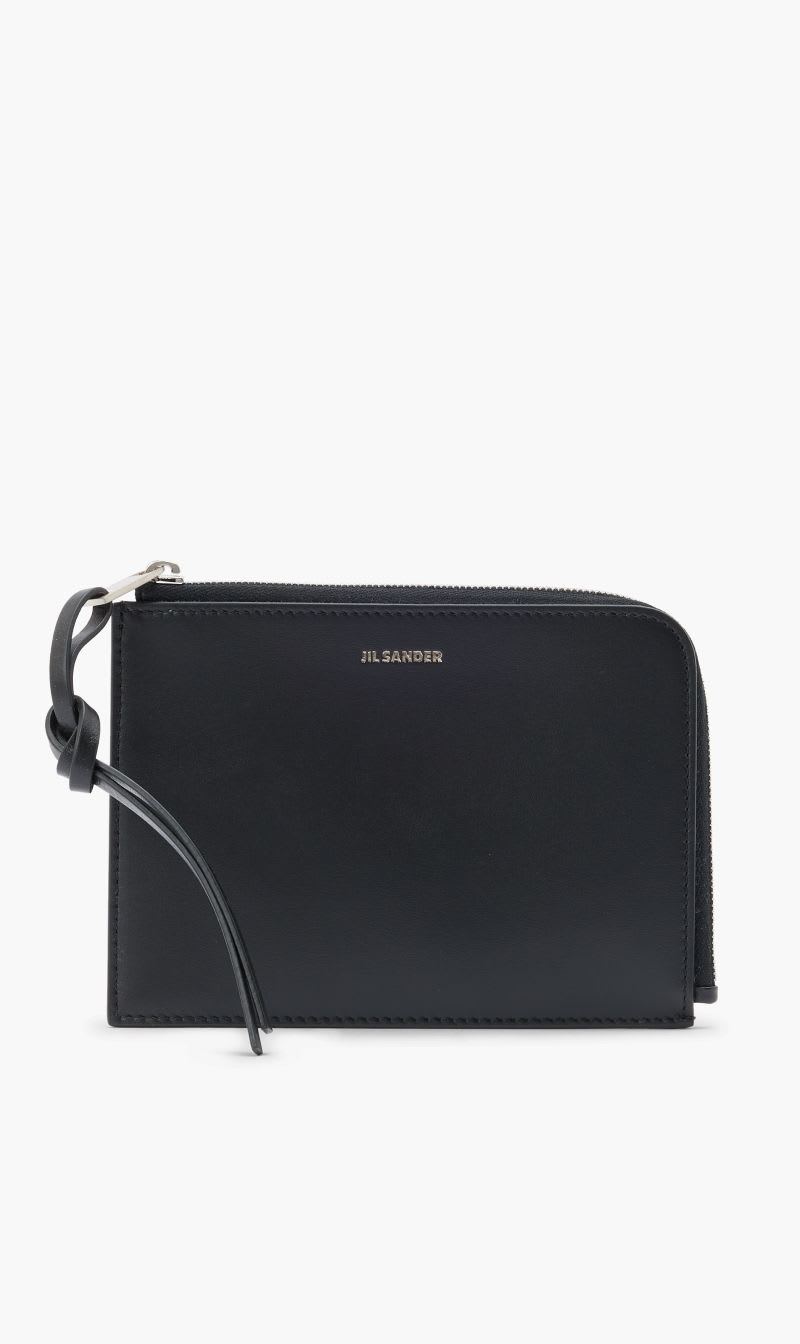 

Jil Sander Black Giro Envelope Md Soft Calf Wnappa Lining (satin Palladium) for Men | The Deal Outlet