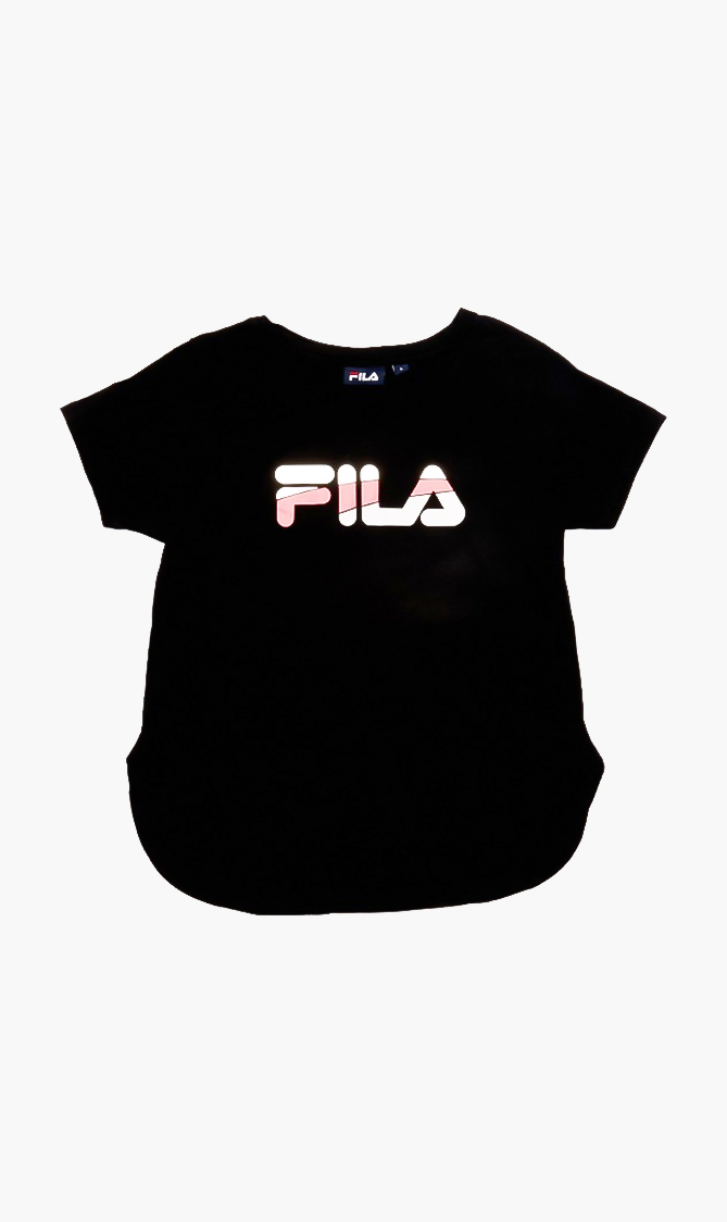 

Fila Black Karolyn Logo T-shirt for Women | The Deal Outlet