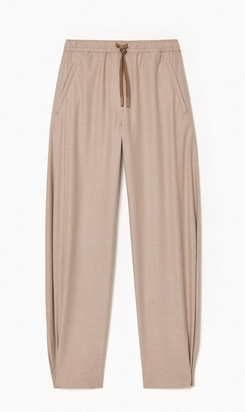 

Lacoste Beige Wide Leg Flannel Pants for Women | The Deal Outlet