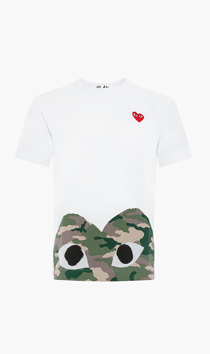 

Camouflage Half Heart T-shirt, White
