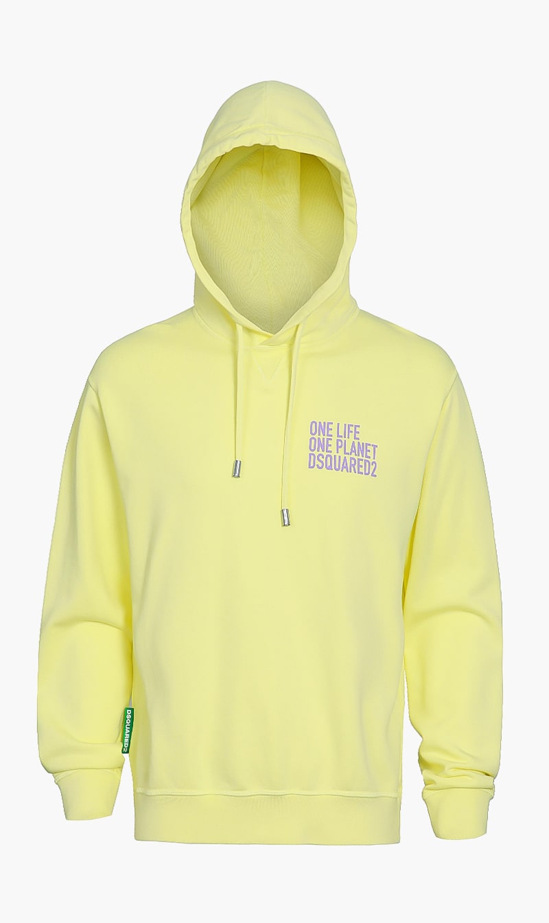 

Cotton Jersey Hoodie, Yellow