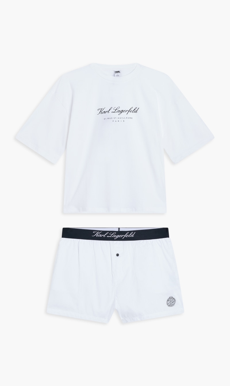 

Karl Lagerfeld White Hotel Karl Short Pj Set for Women | The Deal Outlet