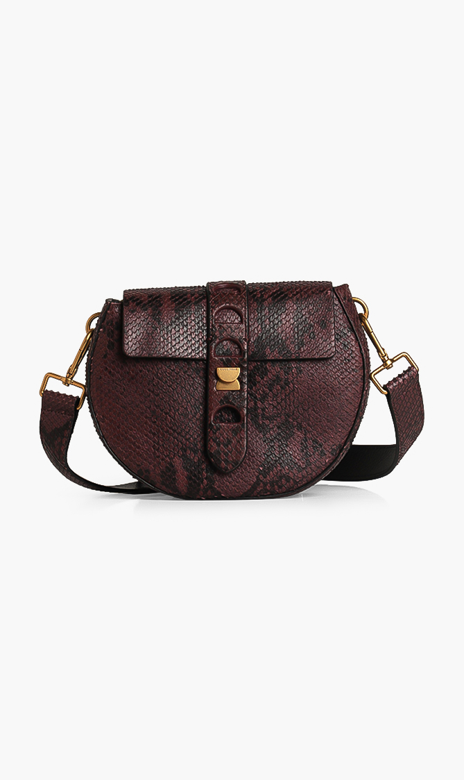 

COCCINELLE Leather Snake Skin Crossbody Bag