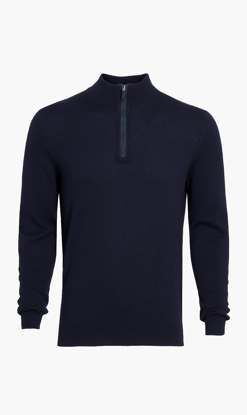 

Hackett London Blue Zip Closure Sweater for Men | The Deal Outlet