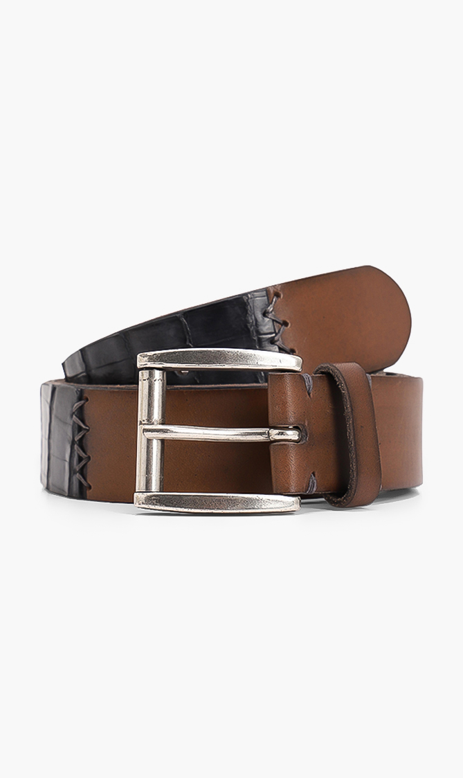 

Jacob Cohen Animal Textured Leather Belt