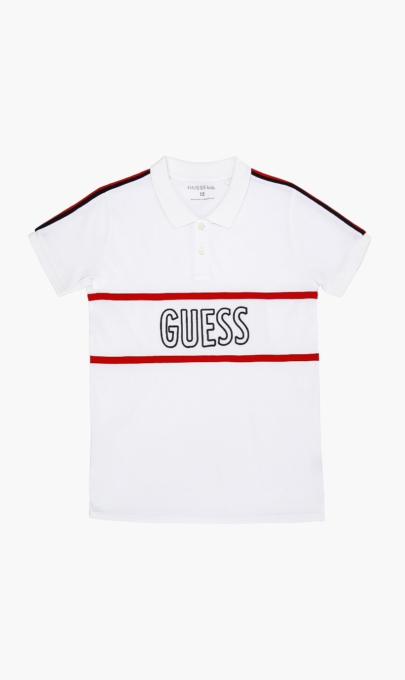 

Logo Short Sleeve Polo, White