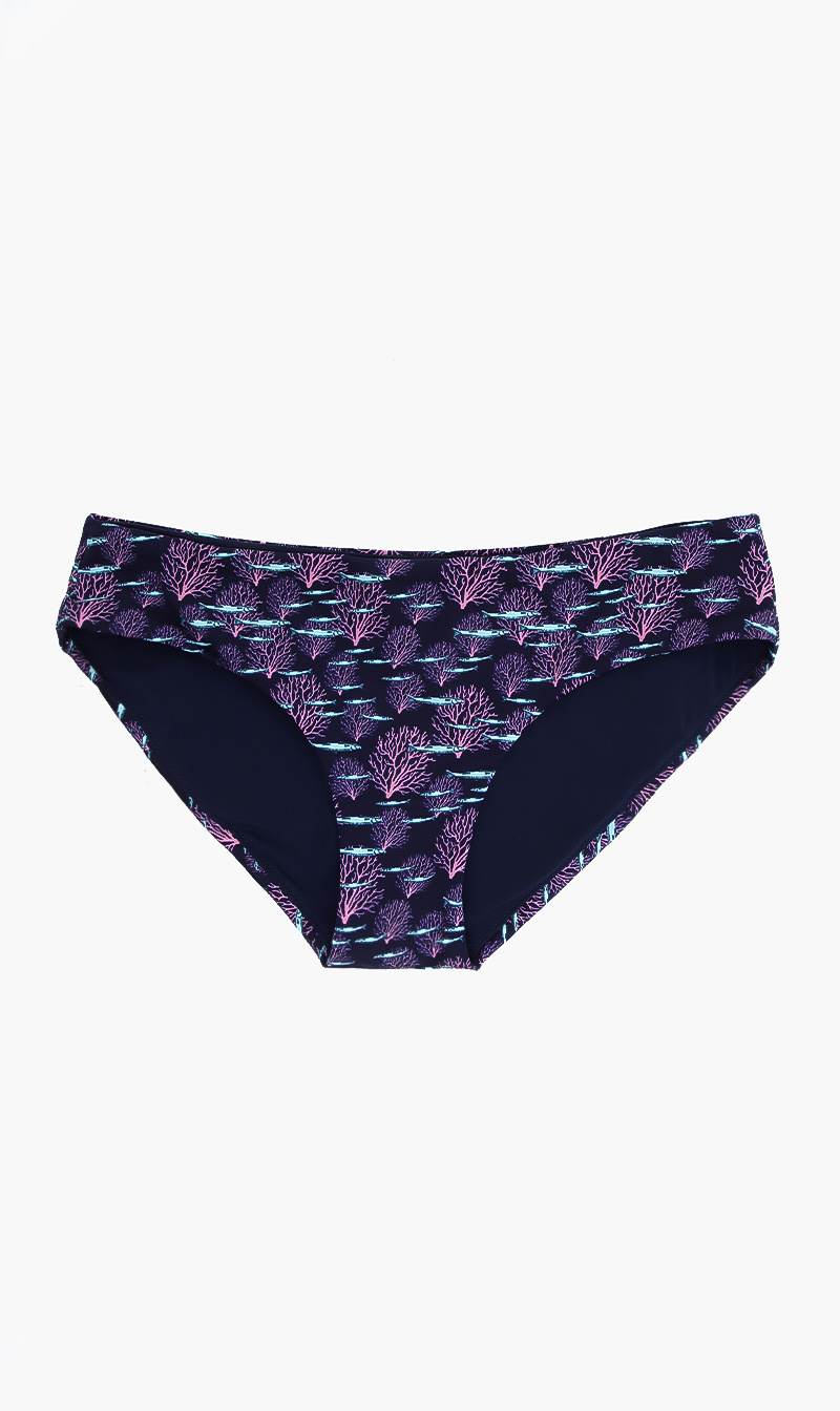 

Marine Printed Bikini Bottom, Blue
