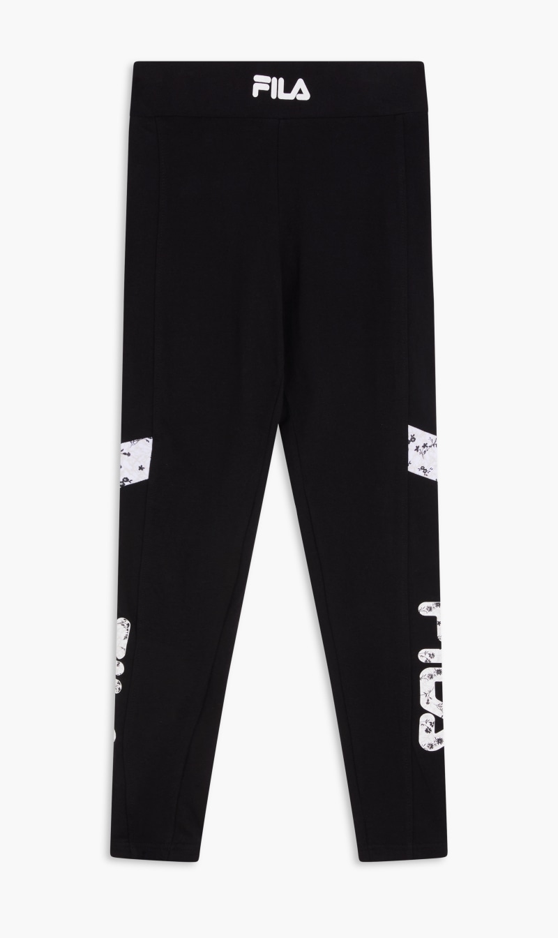 

Fila Black Ditzy Mesh Inset Leggingblack for Women | The Deal Outlet