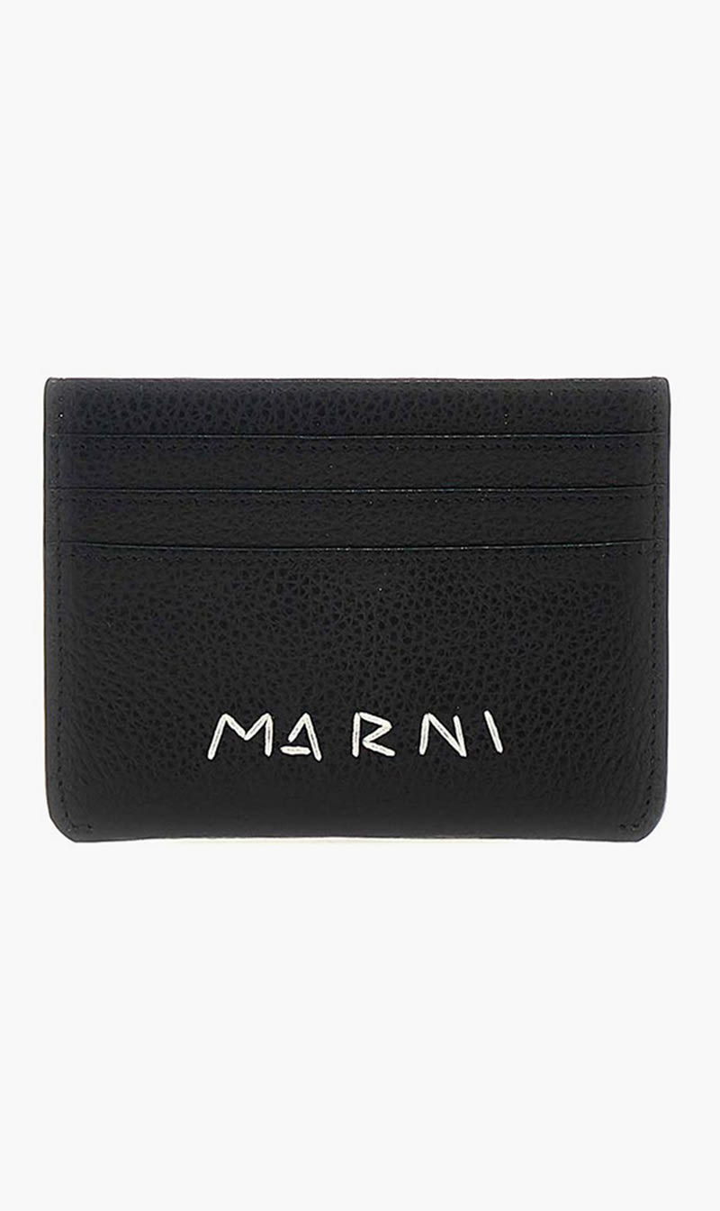 

Marni Black Logo Card Holder for Men | The Deal Outlet