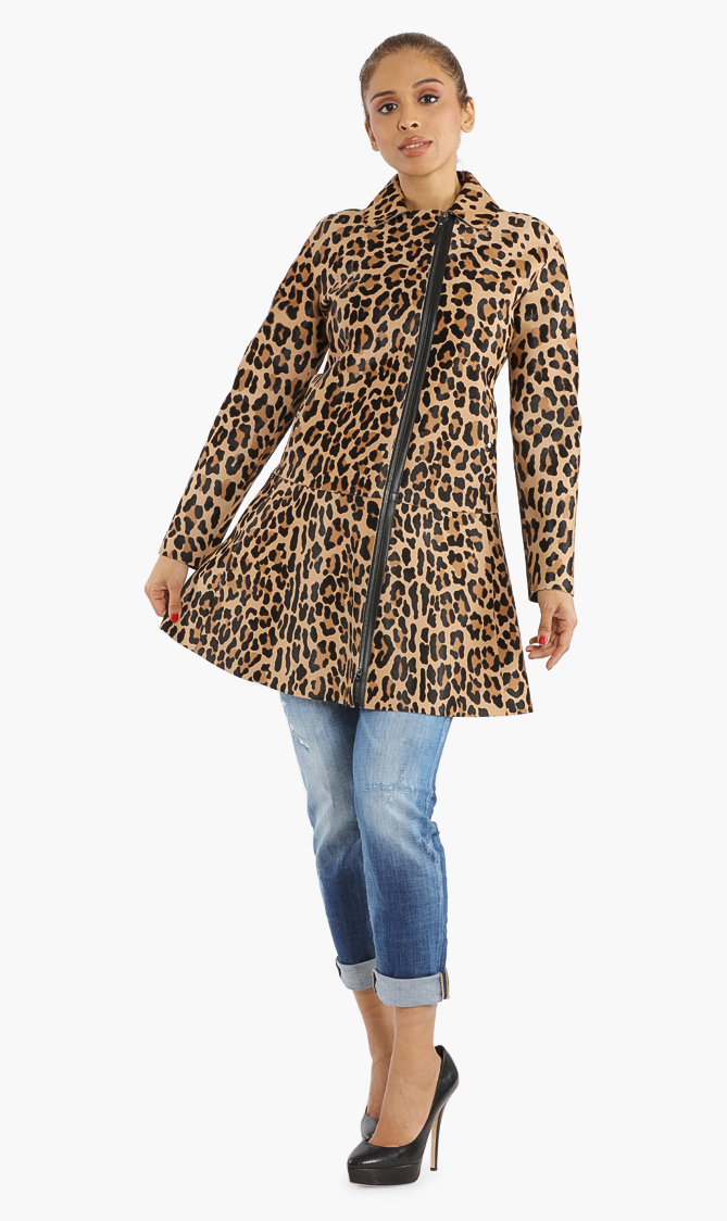 

Longchamp Leopard Print Fur Coat