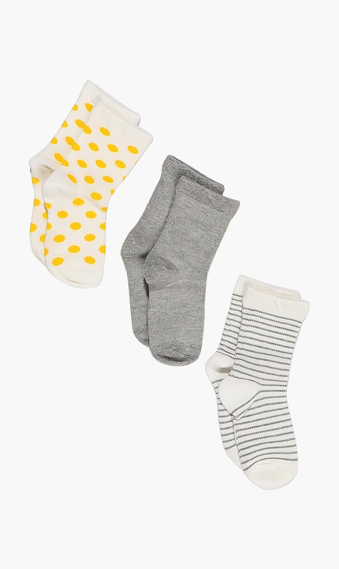 

3-pack Printed Socks, Multi-color
