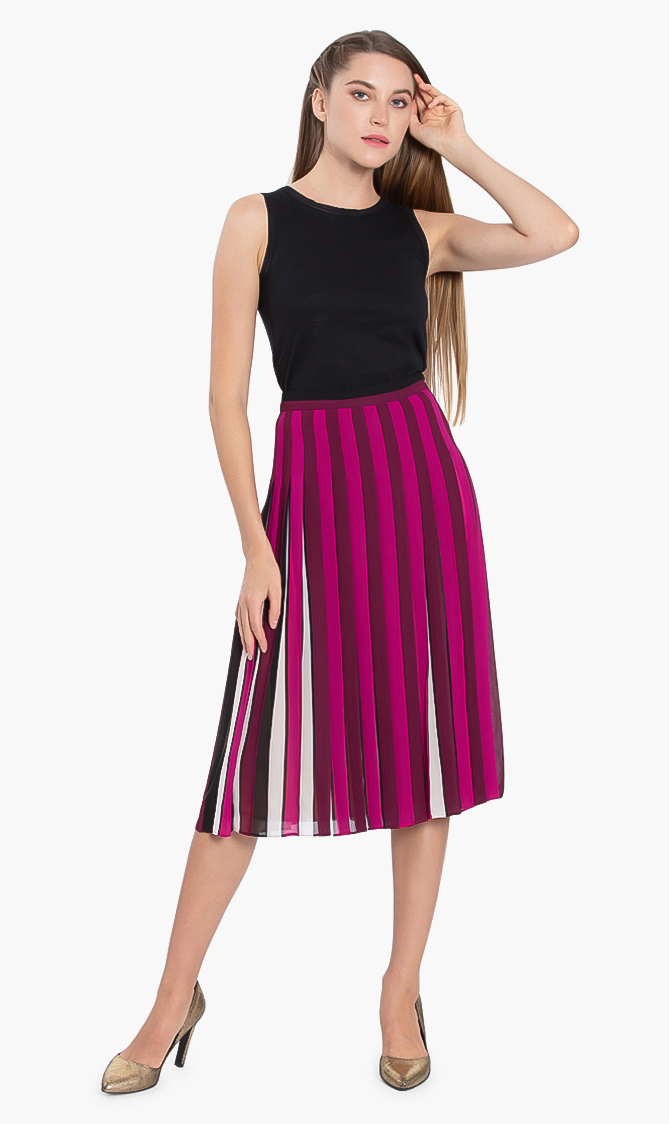 

Michael Kors Pleated A Line Skirt