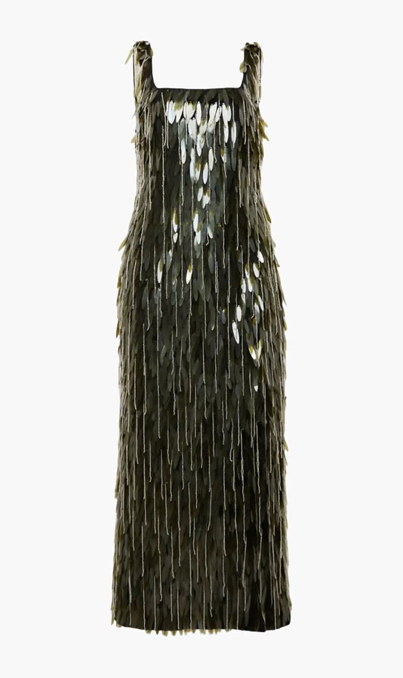 

5411 Green Verna Embellished Evening Dress for Women | The Deal Outlet