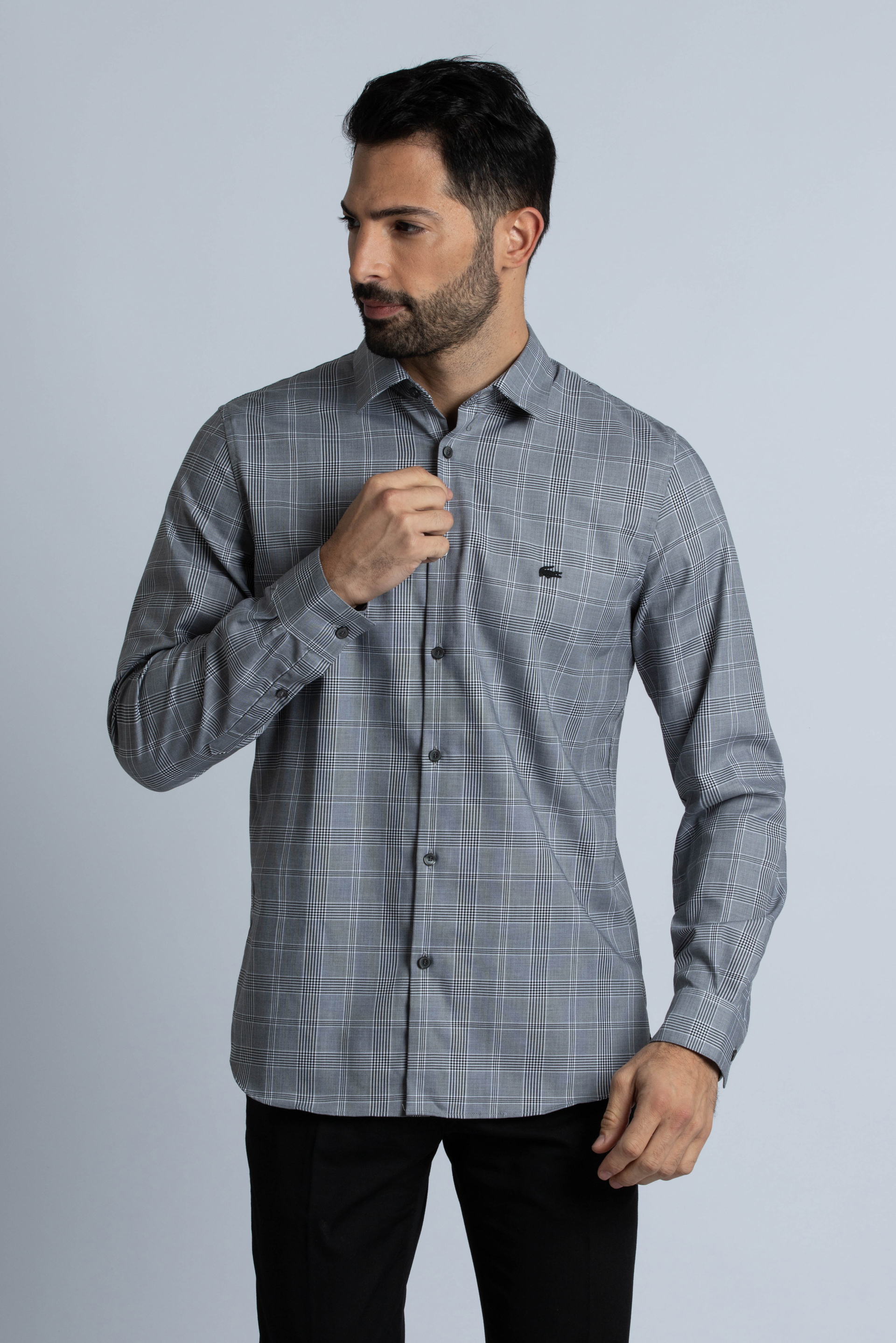 

Lacoste Slim Fit Glen Plaid Cotton Shirt