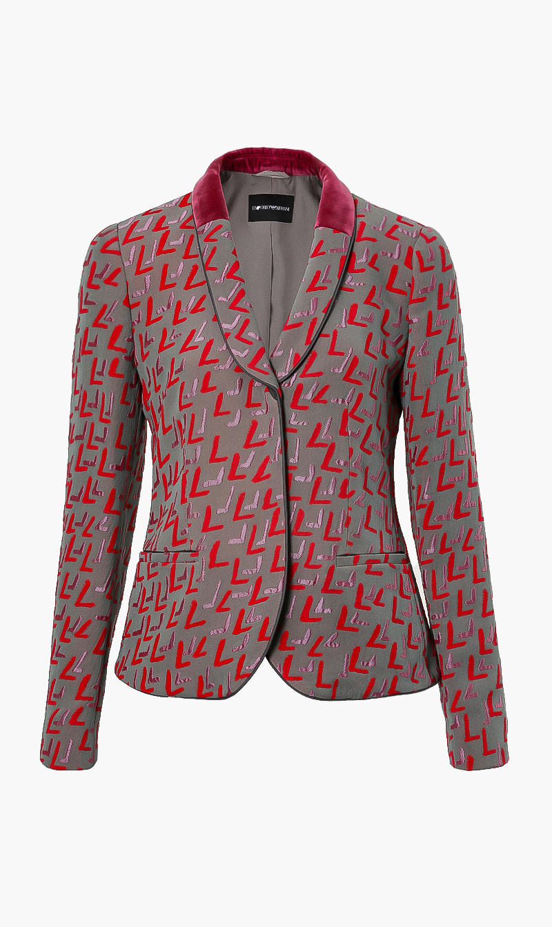 

Emporio Armani L Print Blazer