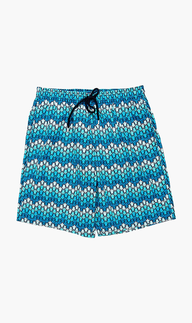 

Vilebrequin Okoa Turtle Print Long Swim Trunks