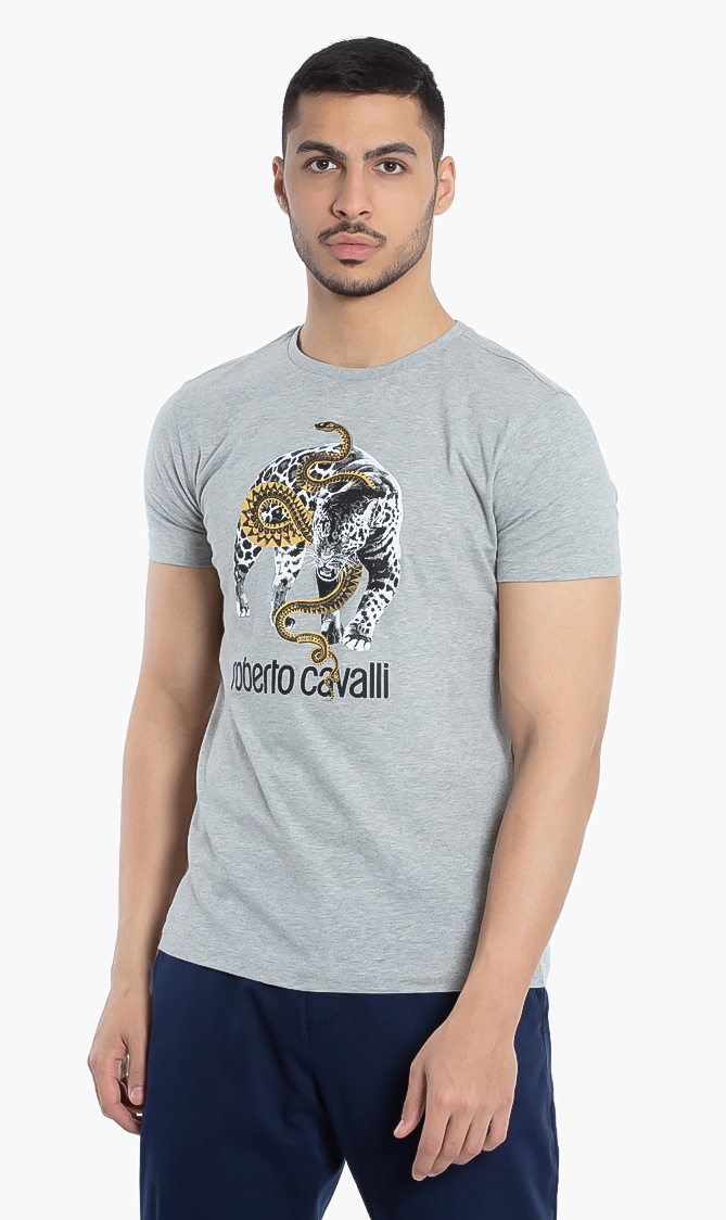 

Roberto Cavalli Leopard And Snake Print T-shirt