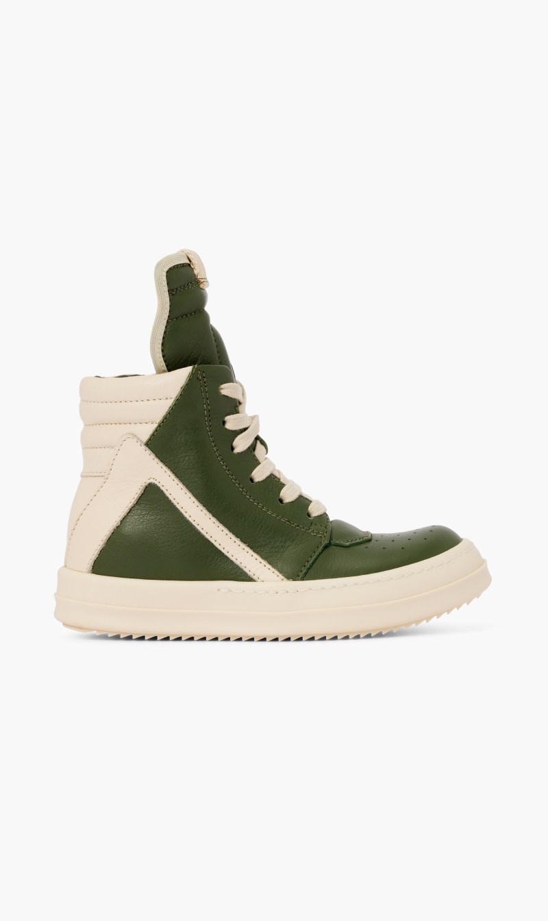 

Rick Owens Green Geobaskets for Boys | The Deal Outlet