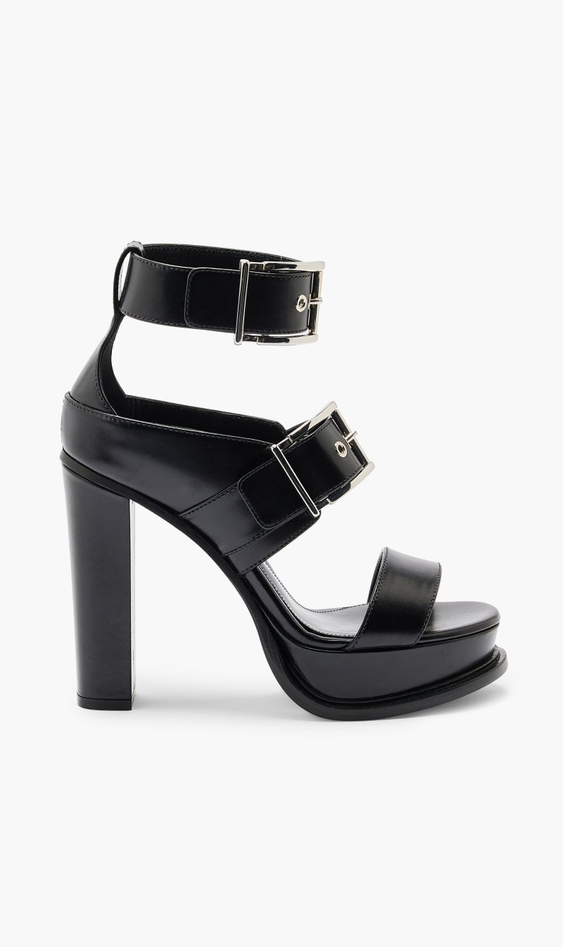 

Alexander Mcqueen Black Sandal Leath S.leath Boxcar/si for Women | The Deal Outlet
