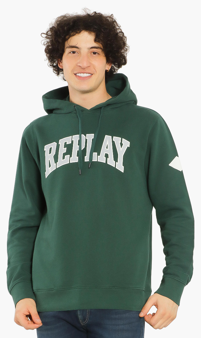 

Replay Oversized Logo Print Hoodie