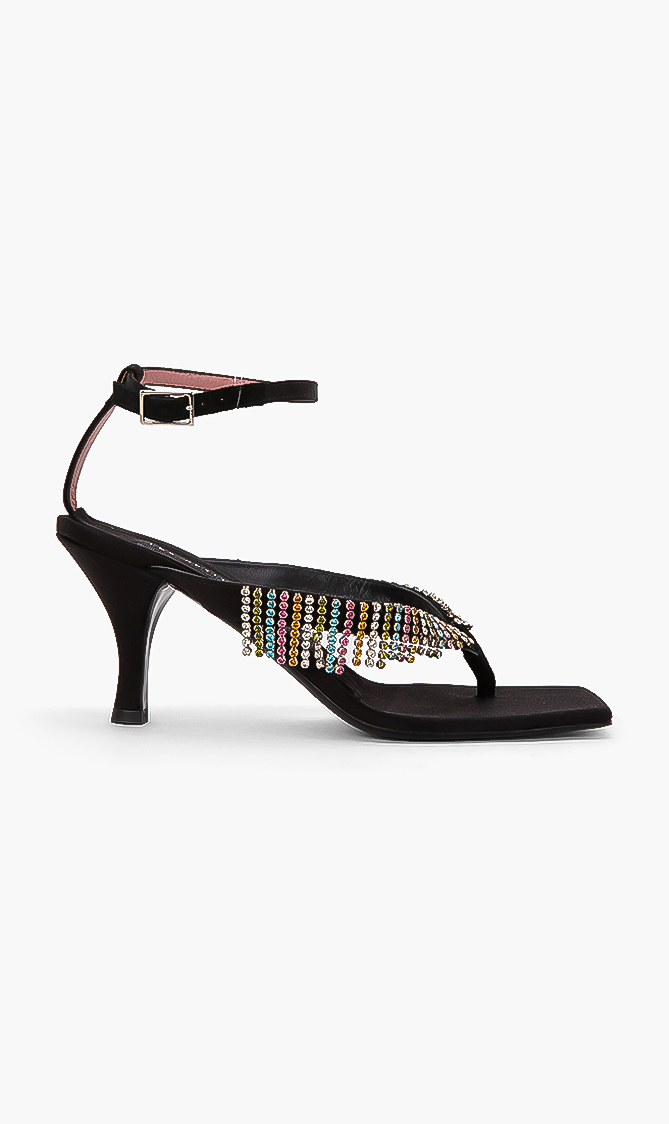 

Les Petits Joueurs Ardith Crystal Chain Sandals