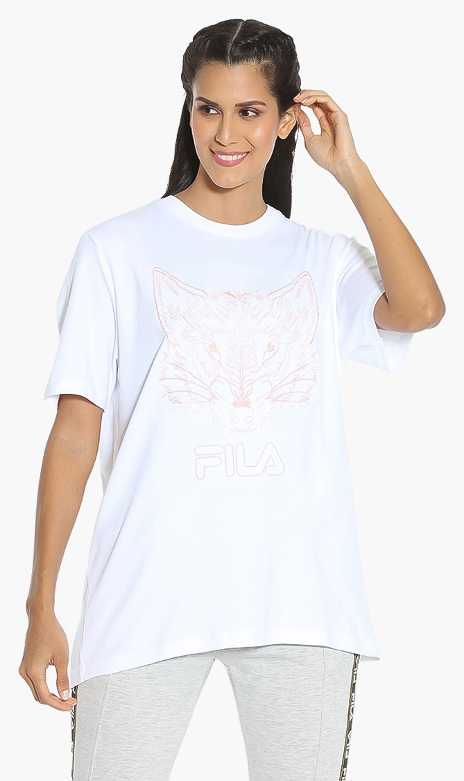 

Embroidered Italian Wolf T-shirt, White