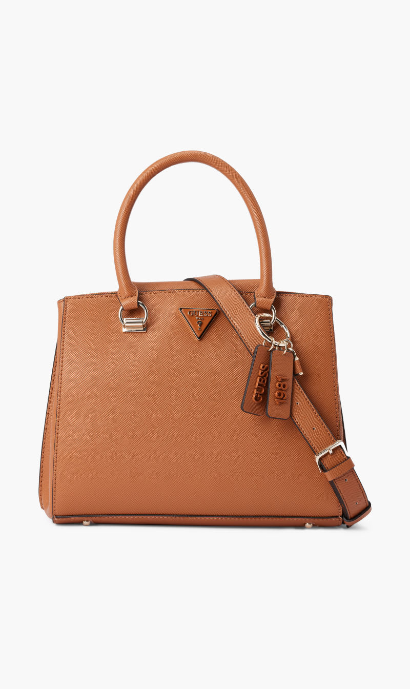 

Guess Brown Noelle Girlfriend Satchel for Women | The Deal Outlet