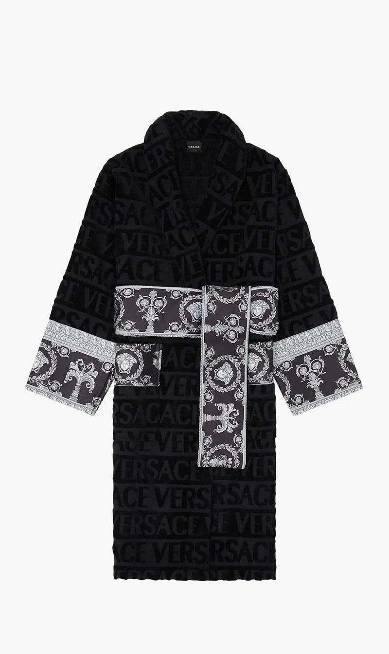 

Versace Black Bath Robe Cotton Medusa | The Deal Outlet