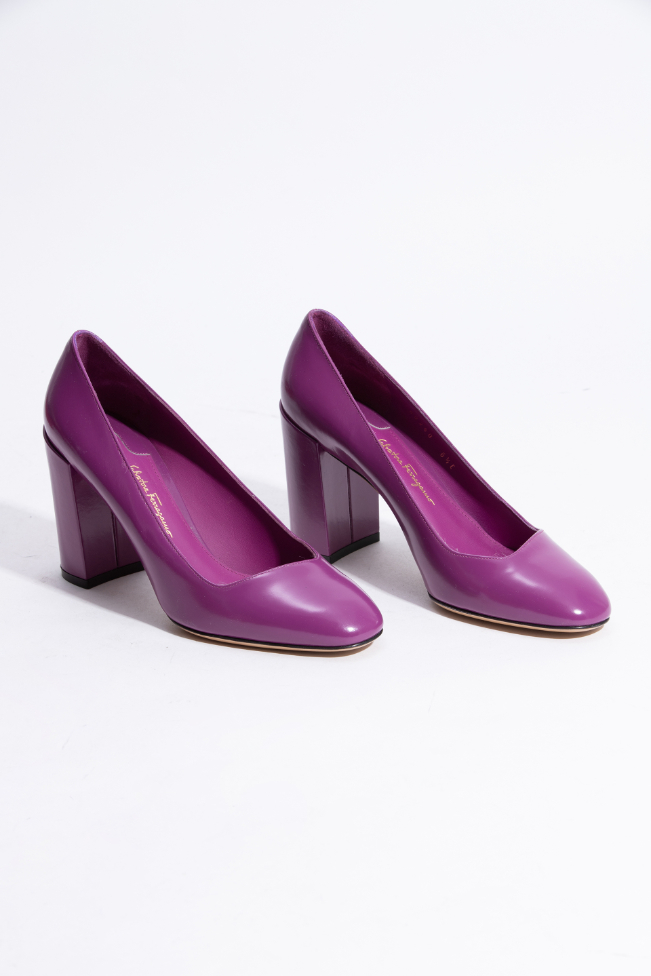 

SALVATORE FERRAGAMO Arezzo85 Brushed Calf Pumps