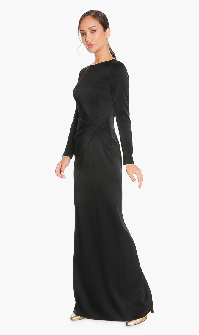 

Paule Ka Drape Long Sleeves Dress