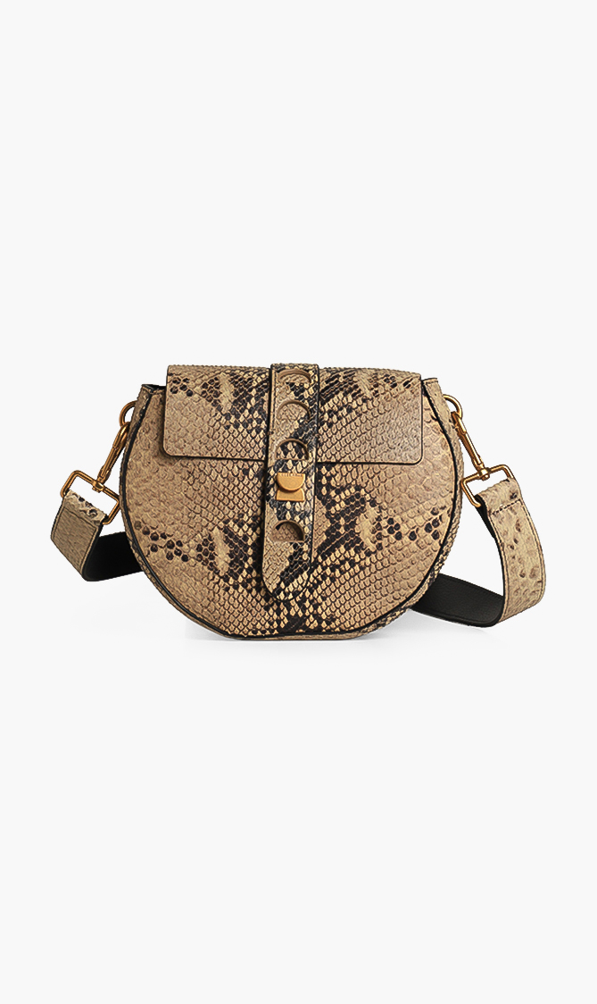 

COCCINELLE Leather Snake Skin Crossbody Bag