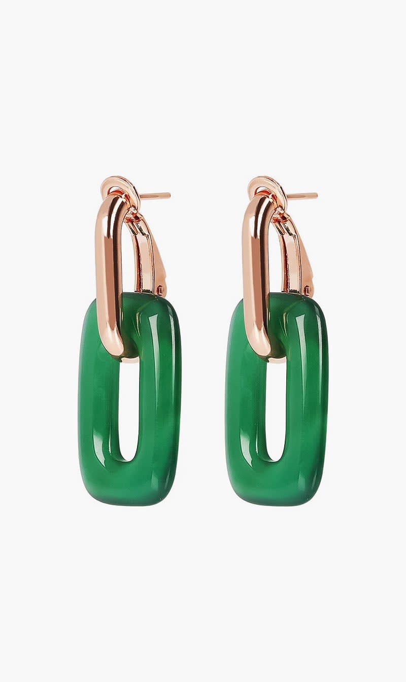 

Bronzallure Others Shiny Oval Dangle Earrings With Gemstone for Women | The Deal Outlet