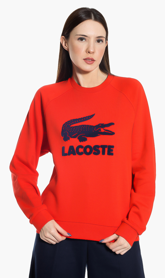 

Lacoste Oversized Croc Print Fleece Sweatshirt