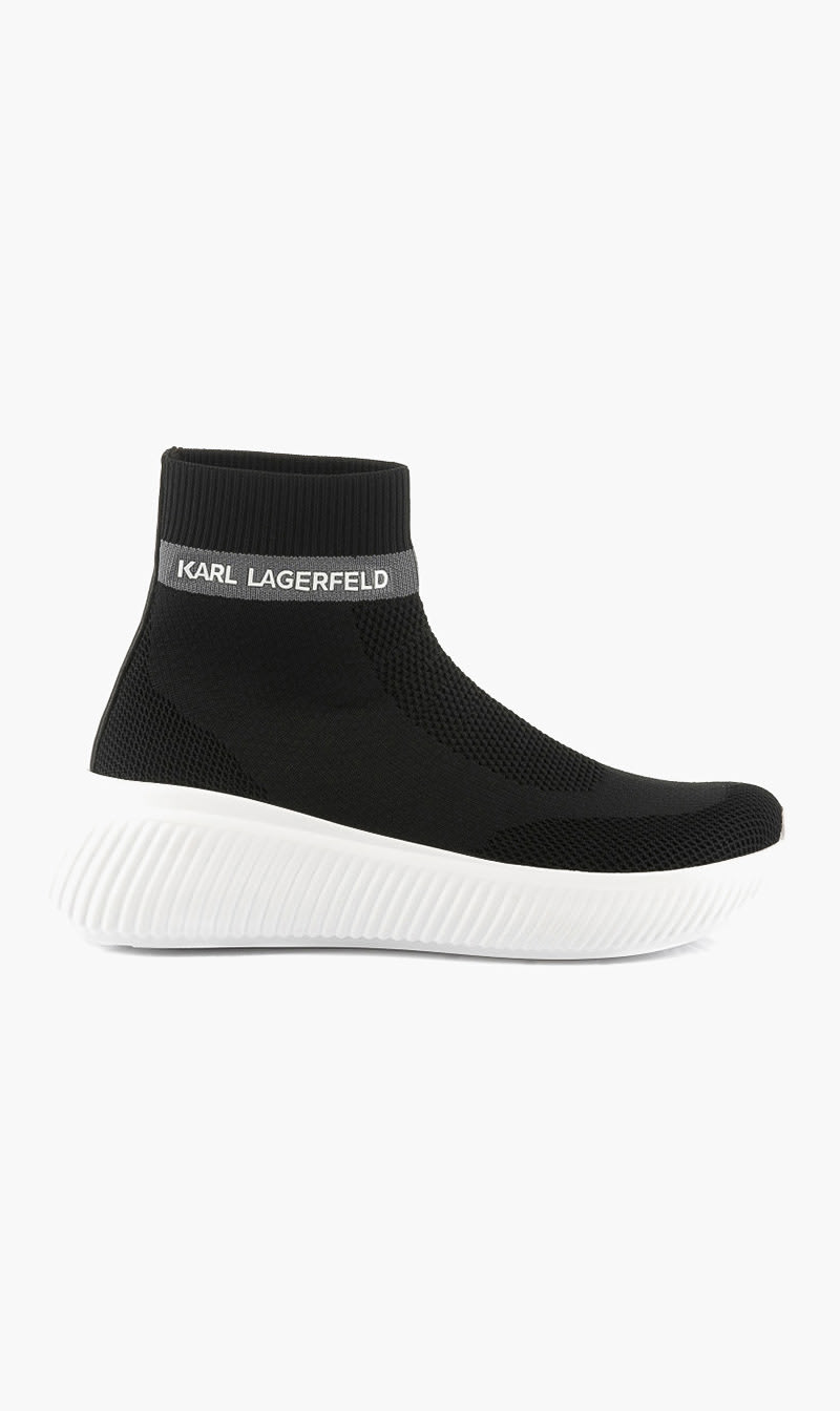 Black Kreeper Run Mid Sock Boot for Women