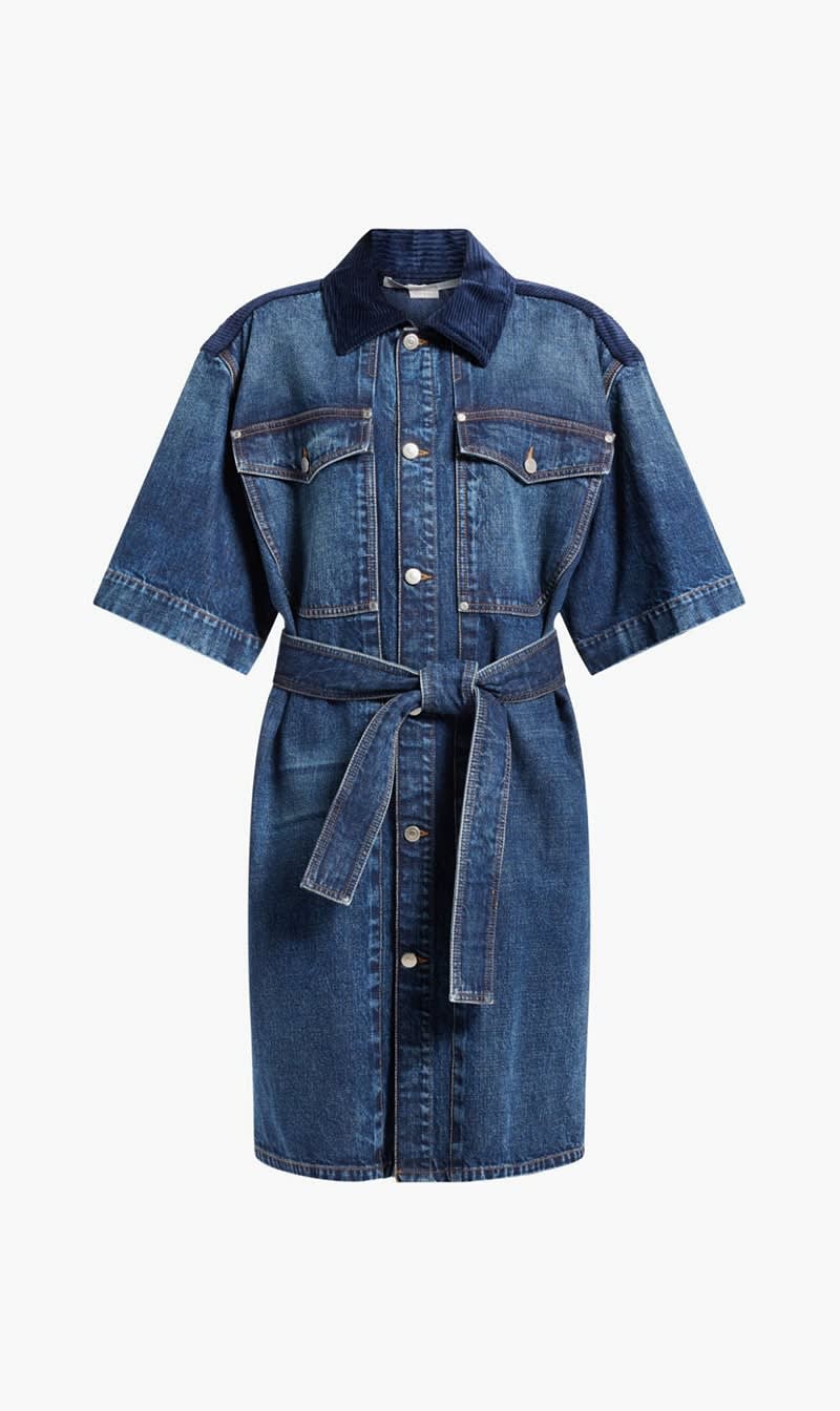 

Stella Mc Cartney Blue Denim Shirt Dress for Women | The Deal Outlet