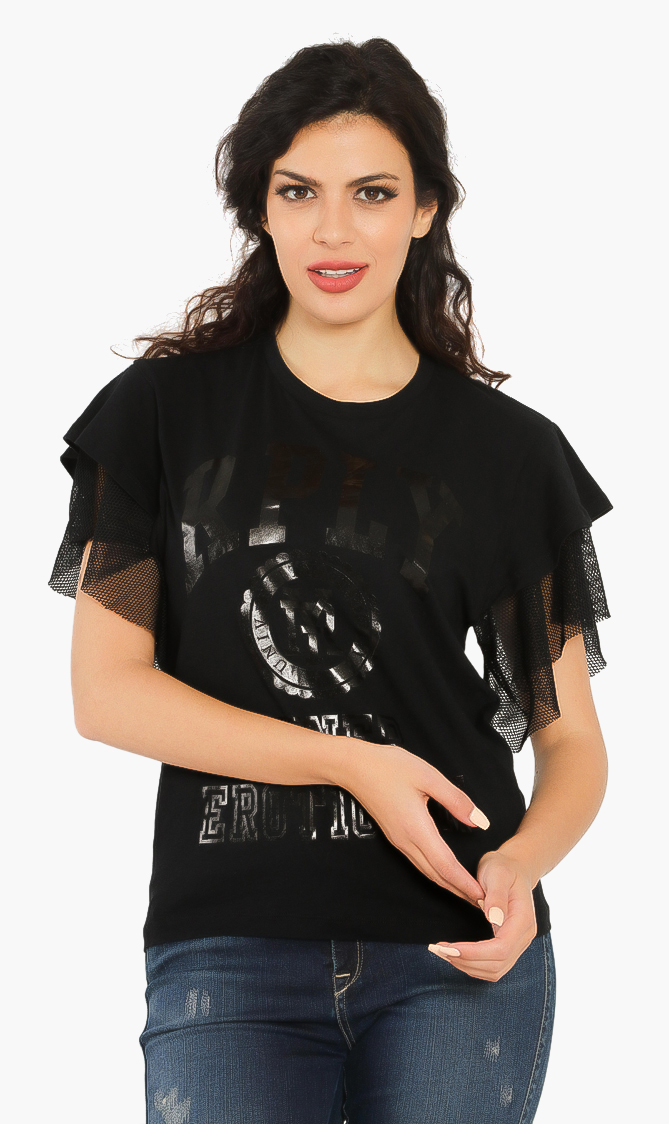 

Replay Mesh Sleeve T-shirt