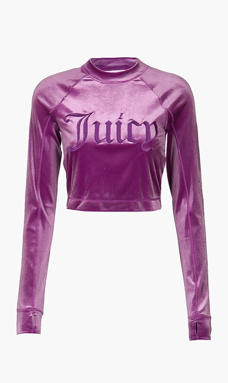 

Velvet Crop Top, Purple