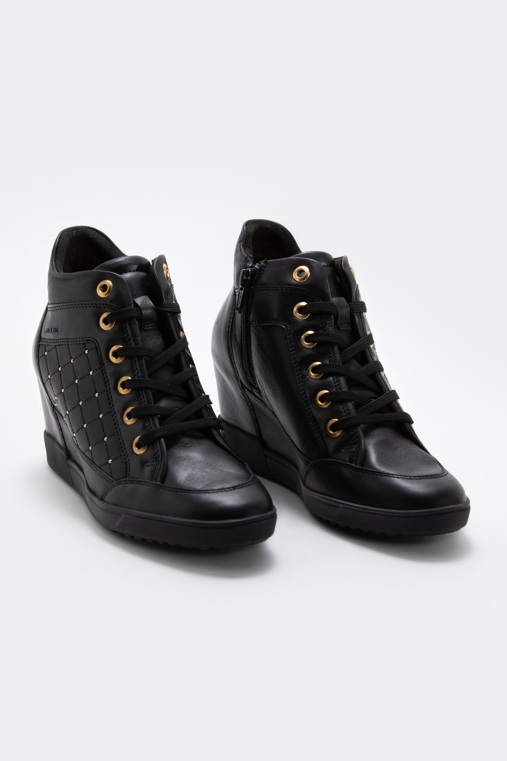 

Geox Carum Leather Wedge Sneakers