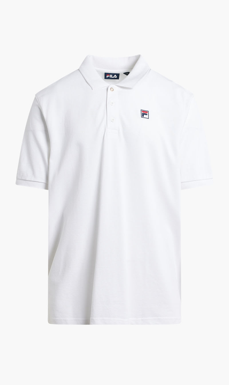 

Fila White Embroidered Logo Polo Shirt for Men | The Deal Outlet