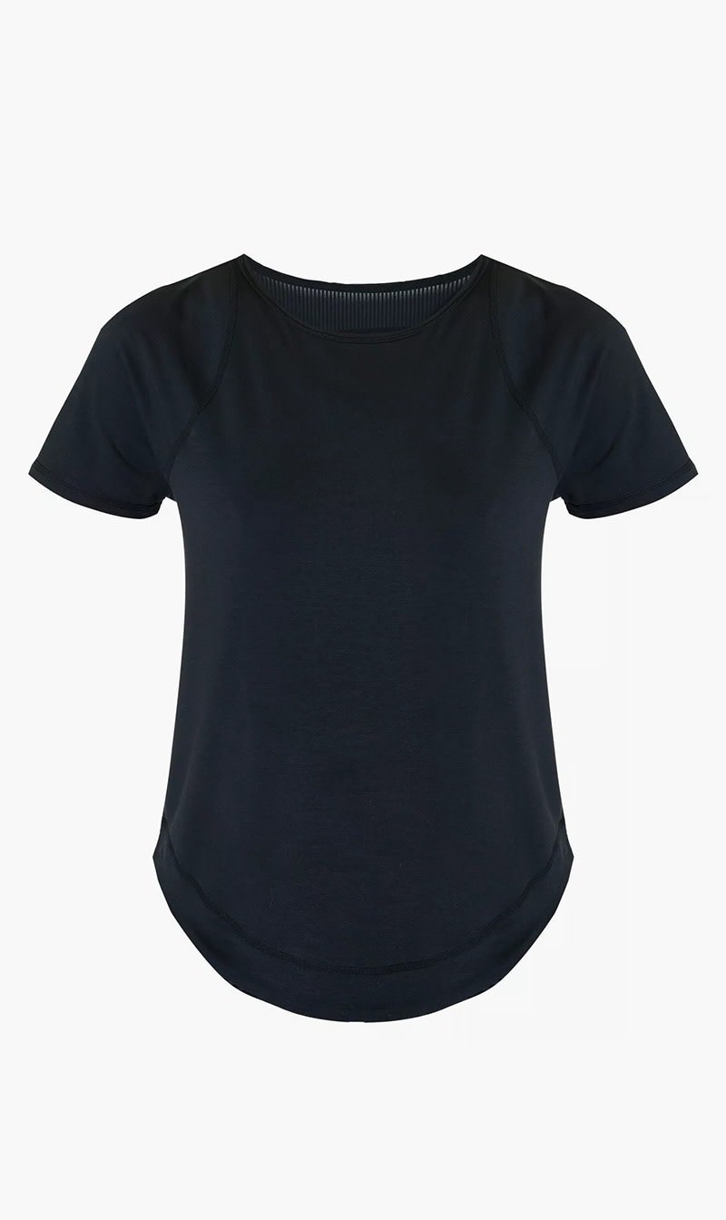 

Sweaty Betty Black Breathe Easy Short Sleeve Top for Women | The Deal Outlet